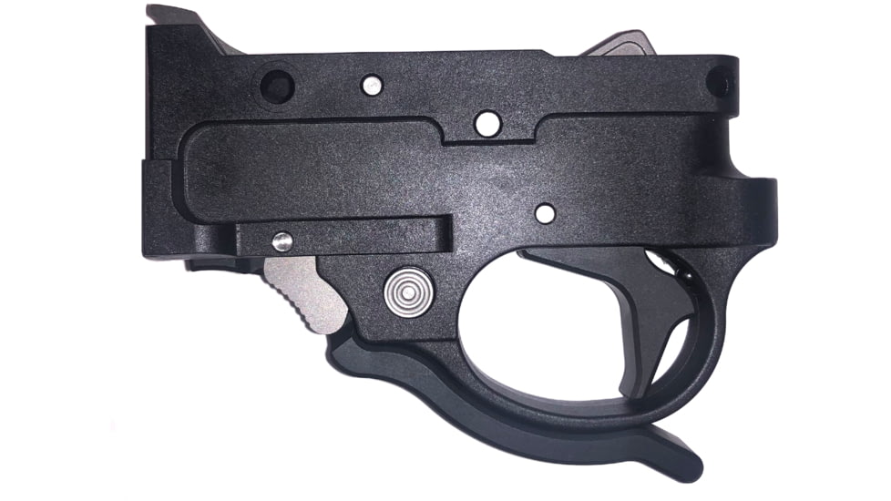 Powder River Precision Trigger Assembly for Ruger 10/22, Aluminum Flat Trigger/Aluminum Mag Release, Black, PRP-X-1022-F-MR-BA