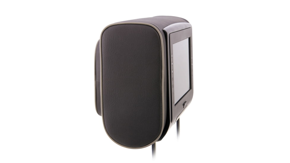 Power Acoustik 9- inch LCD Universal Headrest with IR &amp; FM Transmitters &amp; 3 Interchangeable Skins - DVD Player, Black, 9, HDVD-94