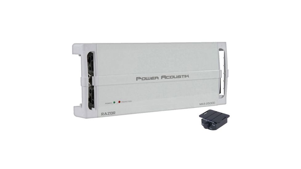 Power Acoustik Marine 5 Ch Class D Amp 2500 Watts, White MA52500D