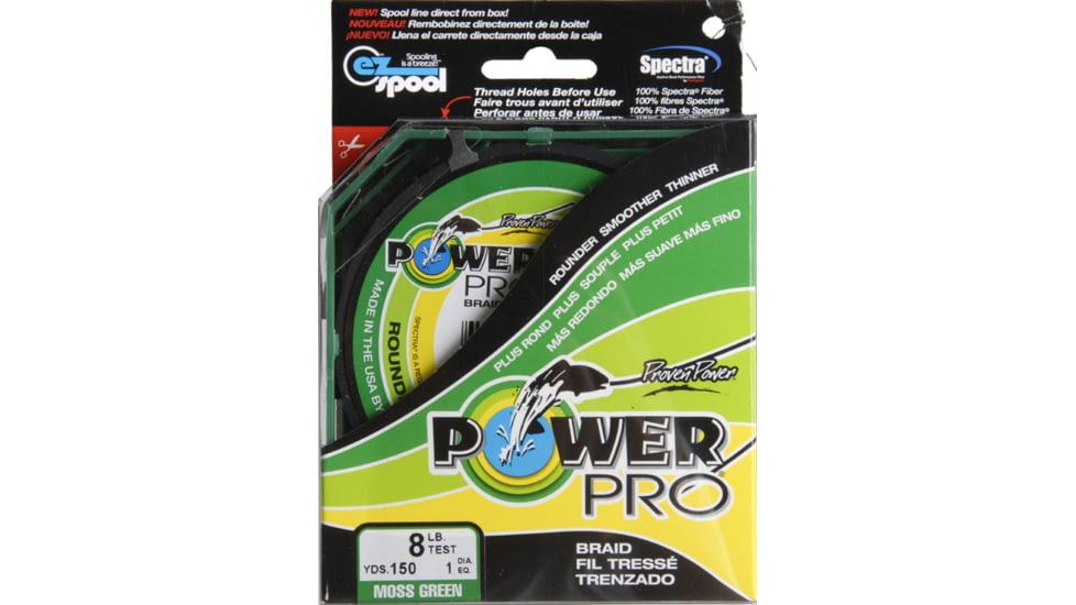 Power Pro Braided Line Moss Green 150 yds. - 8 lb. Test, Green 798090