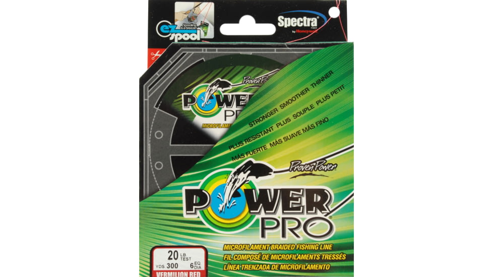 Power Pro Braided Line Vermilion Red 300 yds. - 20 lb. Test, Red 051628