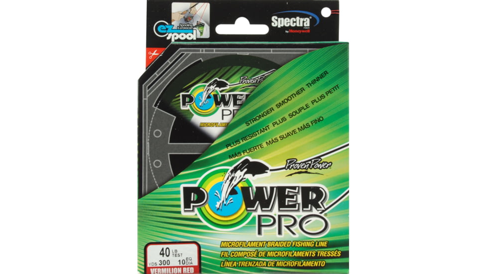 Power Pro Braided Line Vermilion Red 300 yds. - 40 lb. Test, Red 051630