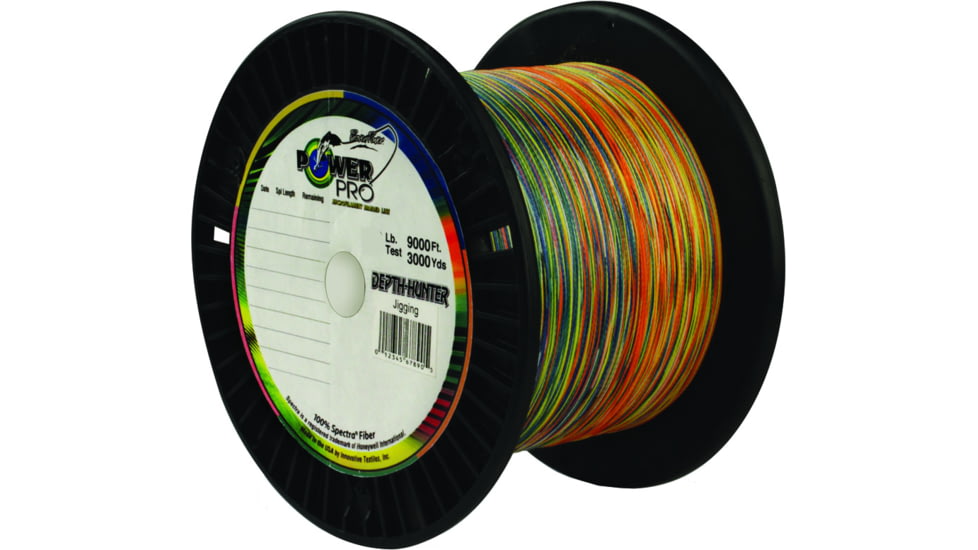 Power Pro Depth-Hunter Braided Fishing Line Metered 65lb 9000ft 3000yd Multi-Colored, 21100653000J