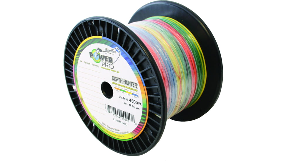 Power Pro Depth-Hunter Braided Fishing Line Metered 80lb 1500ft 500yd Multi-Colored, 21100800500J