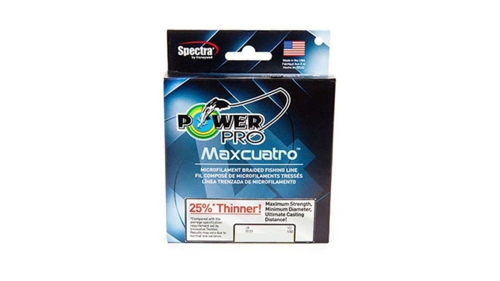 Power Pro MaxCuatro Spectra HT Braided Fishing Line 50lb 500yd White, 33400500500W