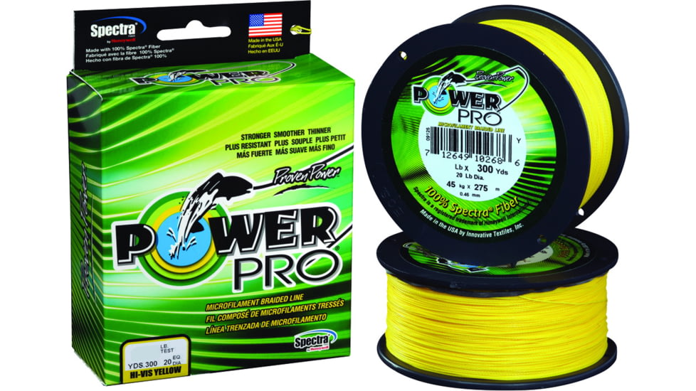 Power Pro Spectra Braided Fishing Line 80lb 300yd Hi-Vis Yellow, 21100800300Y