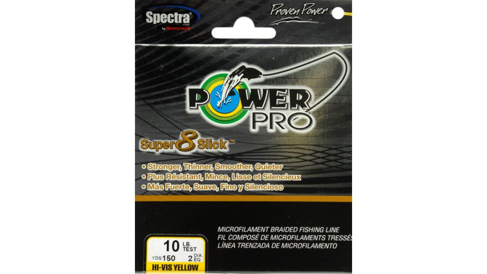 Power Pro Super 8 Slick 150 yds. Yellow - 10 lb. Test, Yellow 067172