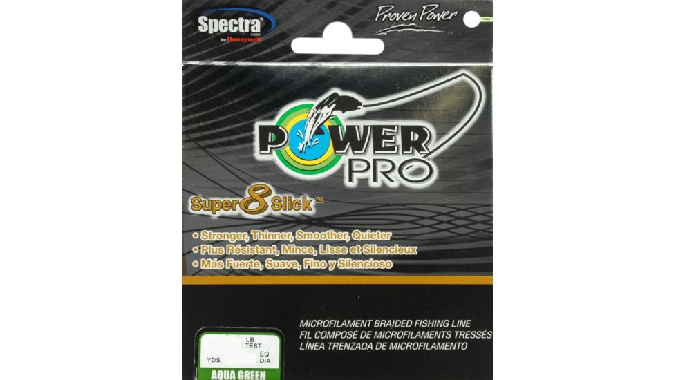 Power Pro Super 8 Slick Aqua Green 150 yds. - 50 lb. Test, Green 067225