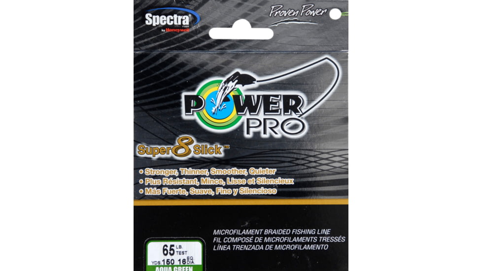 Power Pro Super 8 Slick Aqua Green 150 yds. - 65 lb. Test, Green 067226