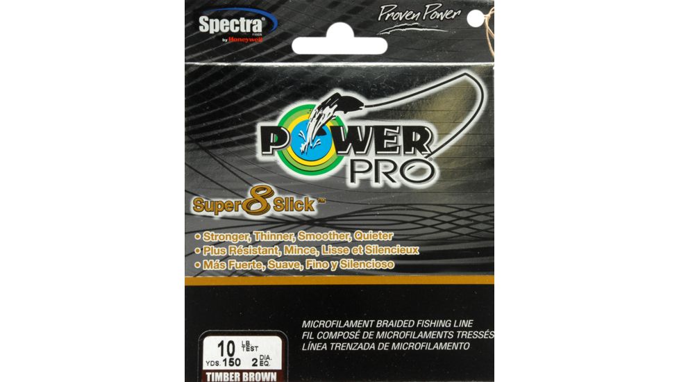 Power Pro Super 8 Slick Timber Brown 150 yds.  - 10 lb. Test, Brown 067203