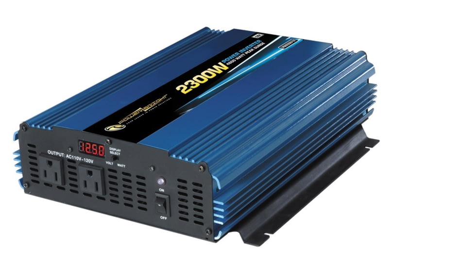 Powerbright 12-Volt Modified Sine Wave Inverter, Black/Blue, 2,300 Watts, PW2300-12