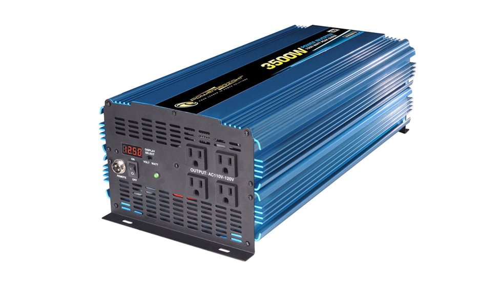 Powerbright 12-Volt Modified Sine Wave Inverter, Black/Blue, 3,500 Watts, PW3500-12