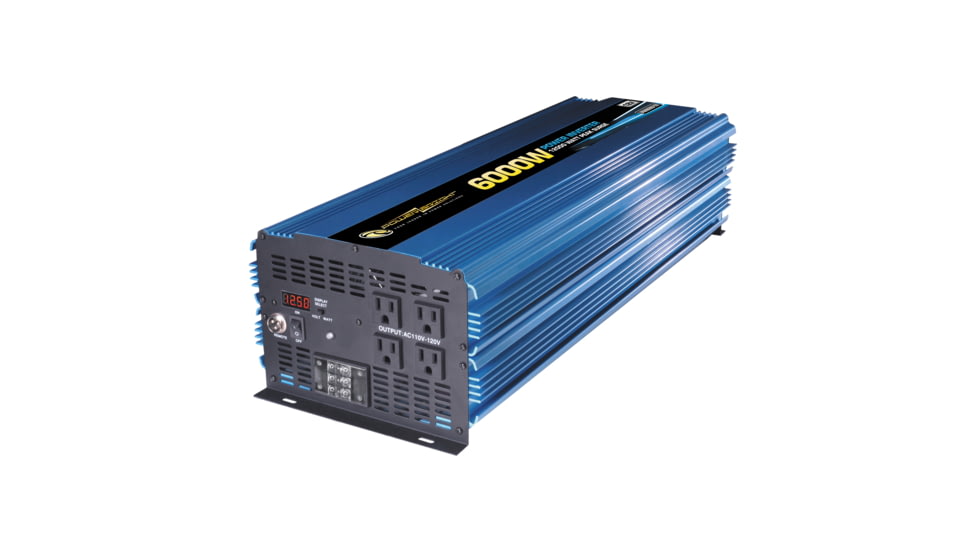 Powerbright 12-Volt Modified Sine Wave Inverter, Black/Blue, 6.000 Watts, PW6000-12