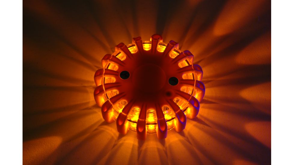 Powerflare Rechargeable PF200 Safety Light w/ CR123 Battery, Amber LED, Orange Shell PF210R-A-O