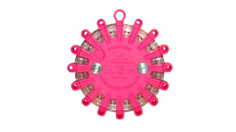 Powerflare Rechargeable PF200 Safety Light w/ CR123 Battery, Amber LED, Hot Pink Shell PF210R-A-HP