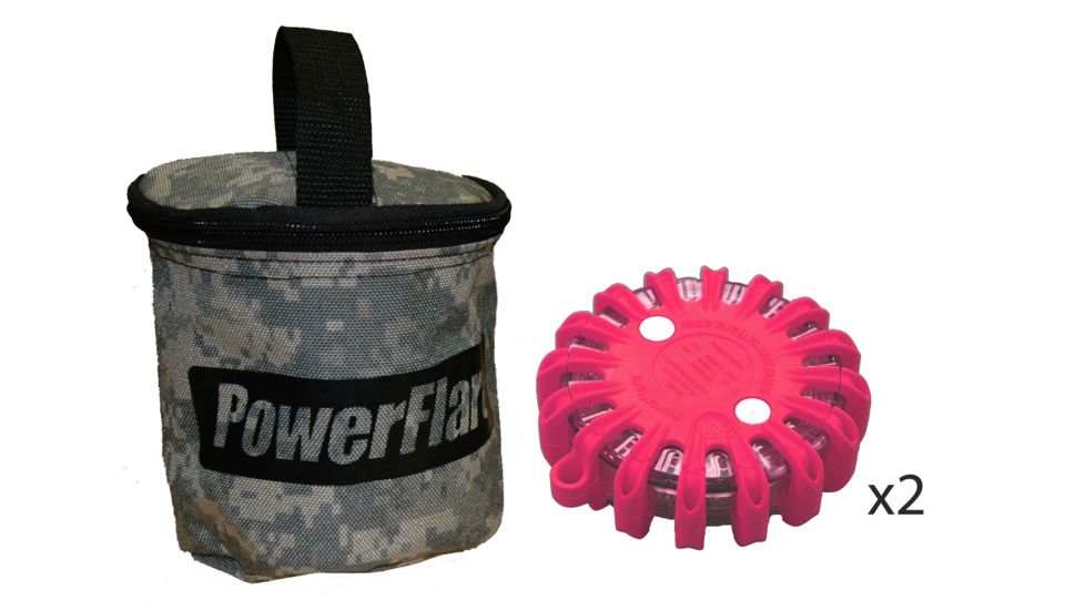 Powerflare PF-200 Softpack,  2 Safety Lights,Infrared LED,ACU Bag,2 Batteries, Hot Pink Shell SP2ACU-I-HP