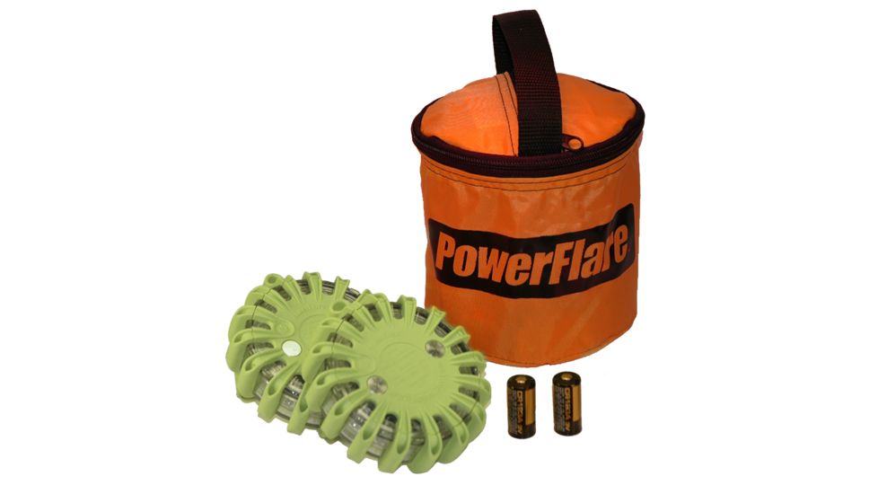 Powerflare PF-200 Softpack,  2 Safety Lights,Infrared LED,Orange Bag,2 Batteries, Olive Drab Shell SP2O-I-OD