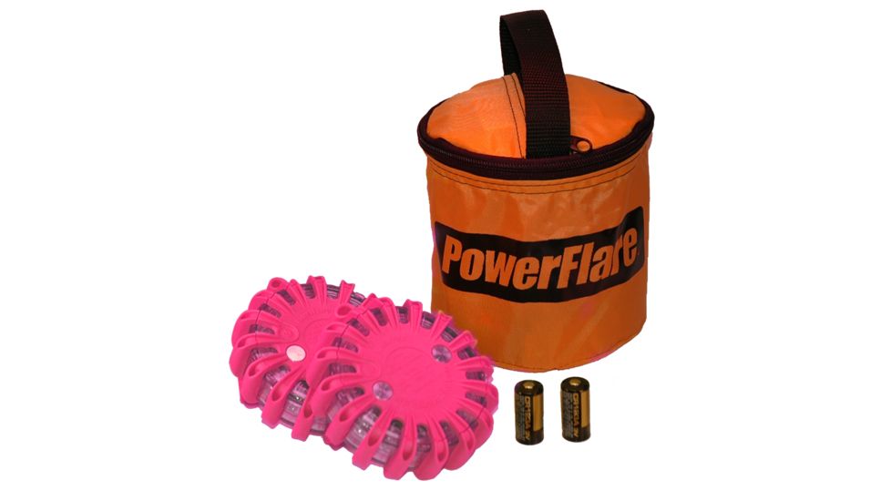 Powerflare PF-200 Softpack,  2 Safety Lights,Infrared LED,Orange Bag,2 Batteries, Hot Pink Shell SP2O-I-HP