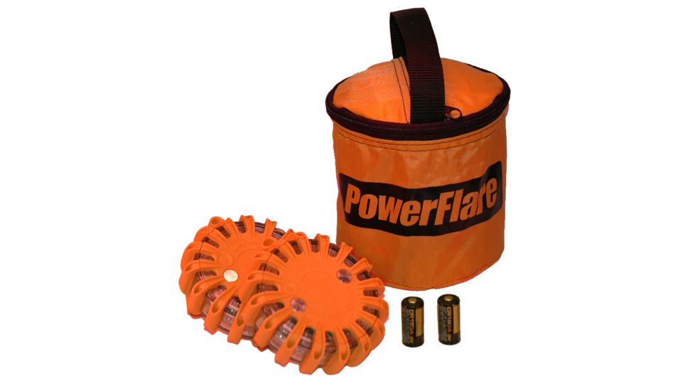 Powerflare PF-200 Softpack,  2 Safety Lights,Infrared LED,Orange Bag,2 Batteries, Orange Shell SP2O-I-O