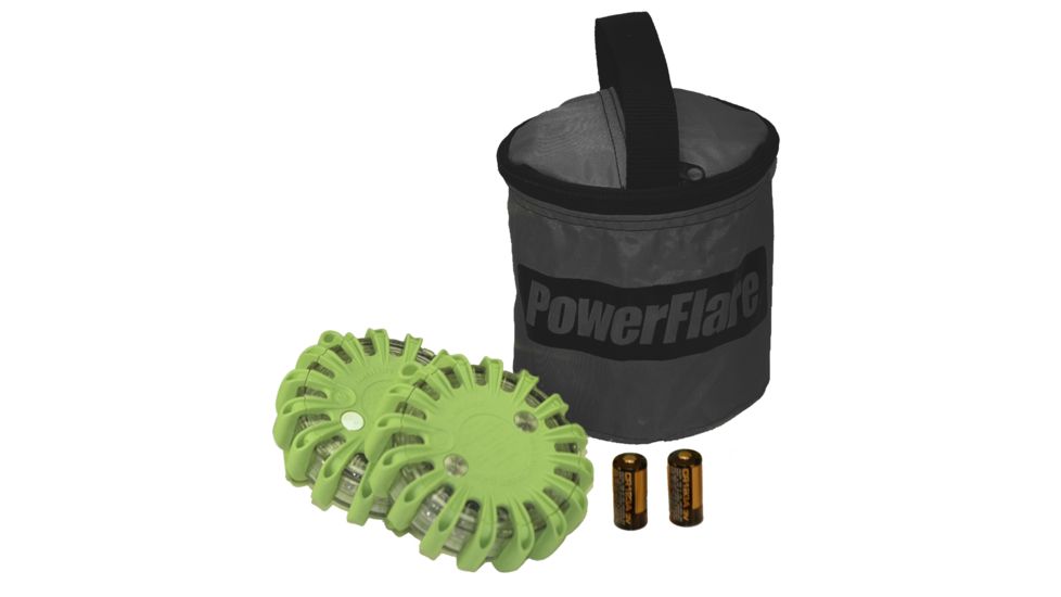Powerflare PF-200 Softpack,  2 Safety Lights,Infrared LED,Black Bag,2 Batteries, Olive Drab Shell SP2BK-I-OD