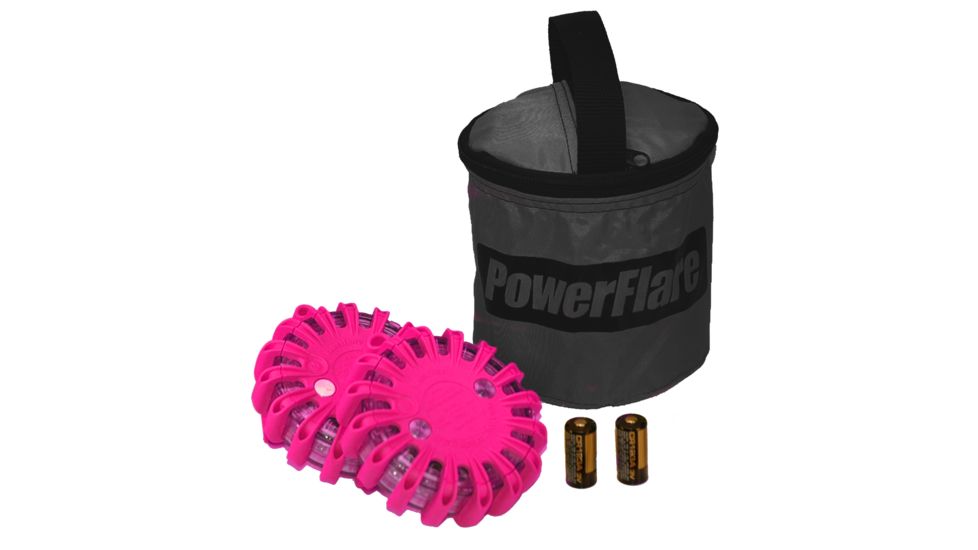 Powerflare PF-200 Softpack,  2 Safety Lights,Infrared LED,Black Bag,2 Batteries, Hot Pink Shell SP2BK-I-HP