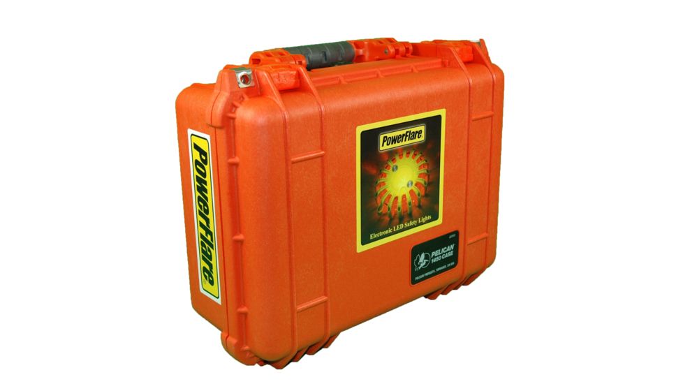 Powerflare PF-200 Incident Command Pack - 24 Lights,Infrared LED,Yellow Case, 24 Batteries, Orange Shell PFPACK24Y-I-O