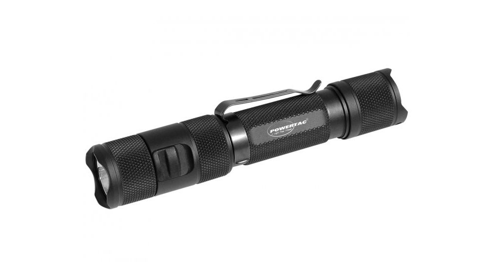 PowerTac E5R Rechargeable LED Flashlight - 1,000 Lumens, Black, POWERTAC-E5R