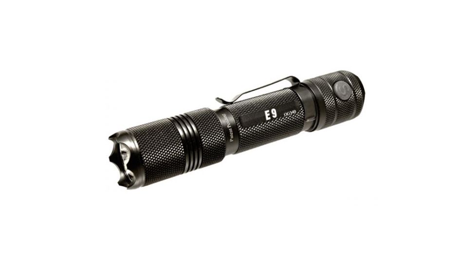 Powertac E9 Flashlight, 1020 Lumens, w/CREE LED, w/ 2xCR123A or 2x16340 or 1x18650 Batteries, Black POWERTAC-E9