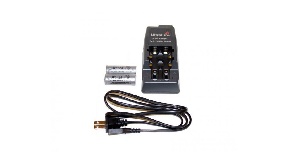 Powertac Gladiator Rechargeable Package - 750 Lumen LED Flashlight w/Rechargeable Batteries and Home Charger GLADIATOR-RECHARGABLE