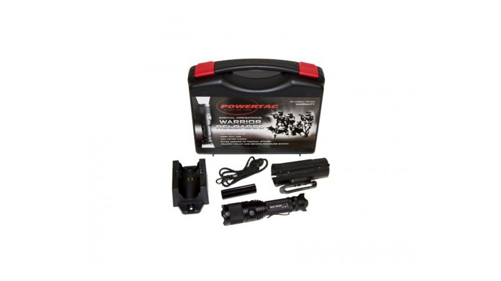 Powertac Warrior Reloaded LED Flashlight,700 Lumens CREE XML - Uses 2 x CR123A WARRIOR-RELOADED-PKG