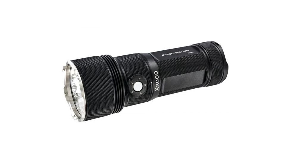 PowerTac X3000 Gen II - IMAGES Flashlight, Black, X3K-G2