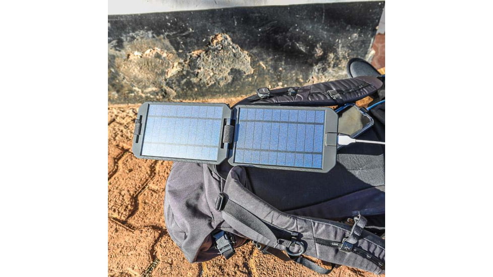 PowerTraveller Extreme Solar Charger, Black/Orange Striping, 7.91 x 4.48 x .62 in, PTL-EXTSL001