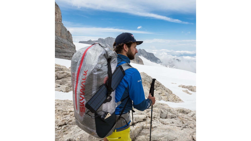 PowerTraveller Extreme Solar Charger, Black/Orange Striping, 7.91 x 4.48 x .62 in, PTL-EXTSL001