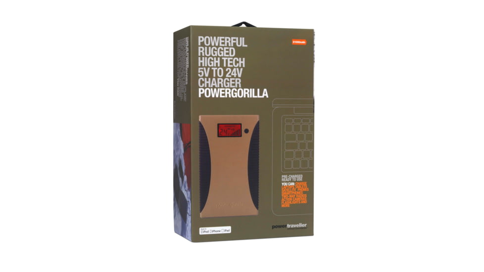 PowerTraveller Powergorilla Tactical 24000Mah Multi-Voltage Charger, Tan, One Size, PTL-PG002TAC