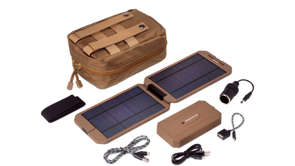 PowerTraveller Tactical Extreme 12,000Mah Solar Kit, Tan, One Size, PTL-EXT001TAC