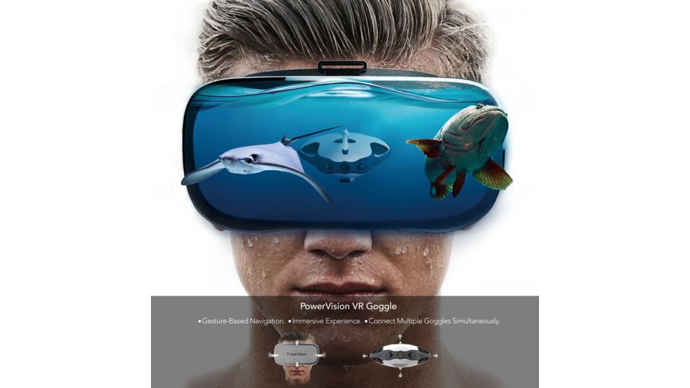 PowerVision PowerRay Wizard Sonar FishFinder with PowerVision Edition of Zeiss VR One Plus Goggles, PRW10
