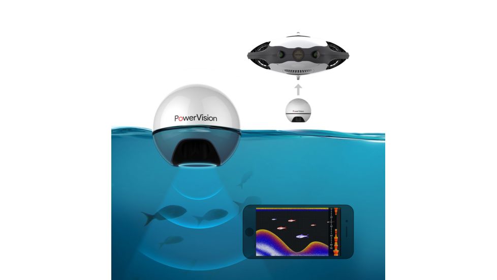 PowerVision PowerRay Wizard Sonar FishFinder with PowerVision Edition of Zeiss VR One Plus Goggles, PRW10