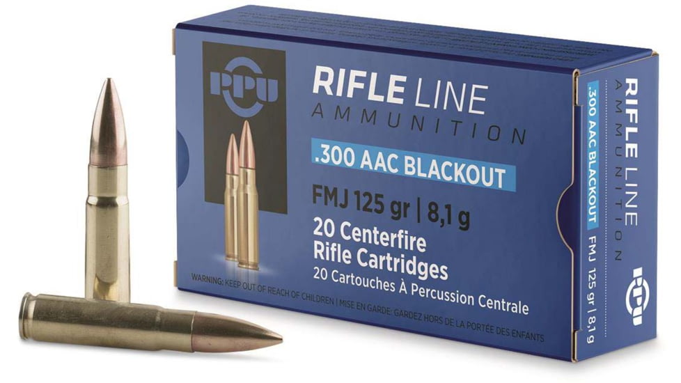 Ppu Ammo .300 Aac Blackout 125gr. Hpbt 20 Per Box/ 50 Cs