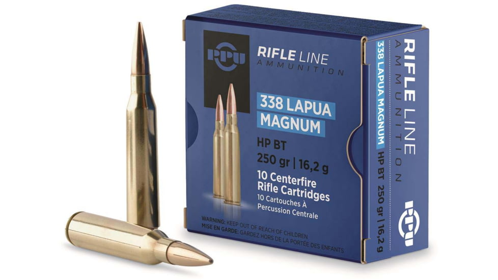 Ppu Ammo .338 Lapua Magnum 250gr. Hpbt 10-pack