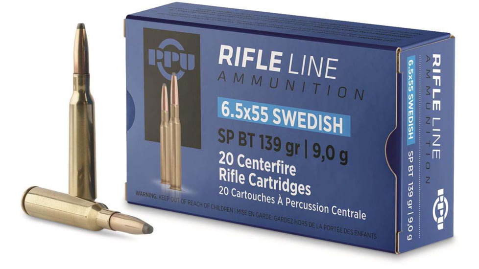 Ppu Ammo 6.5x55 Swedish Mauser 139gr. Jsp 20-pack