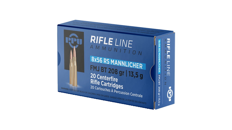 Ppu Ammo 8x56r Mannlicher 208gr. Fmj 20-pack