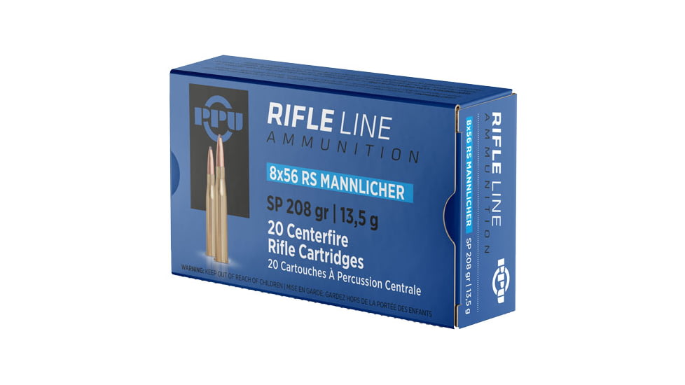 Ppu Ammo 8x56r Mannlicher 208gr. Jsp 20-pack