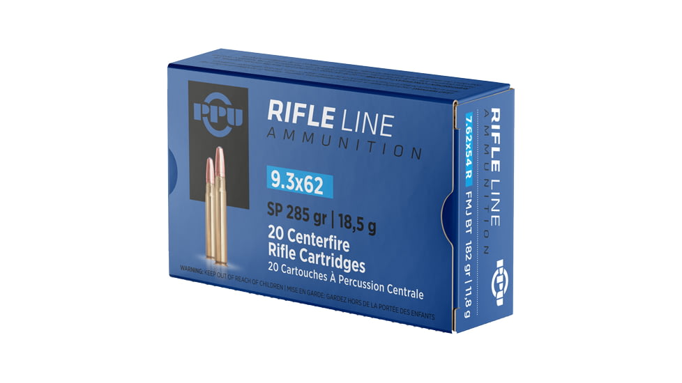 Ppu Ammo 9.3x62mm 285gr. Jsp 20-pack