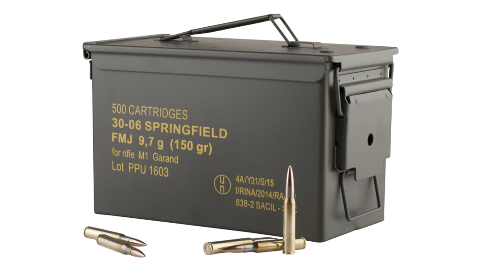 PPU PP3006GMC Standard Rifle 30-06 Springfield 150 Gr Full Metal Jacket 25 Bx/