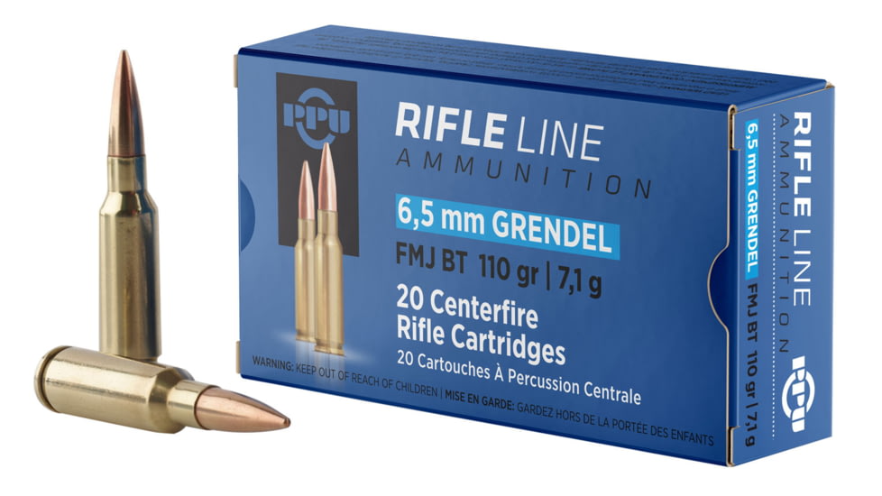 PPU PP6GF Standard Rifle 6.5 Grendel 110 Gr Full Metal Jacket Boat Tail FMJBT