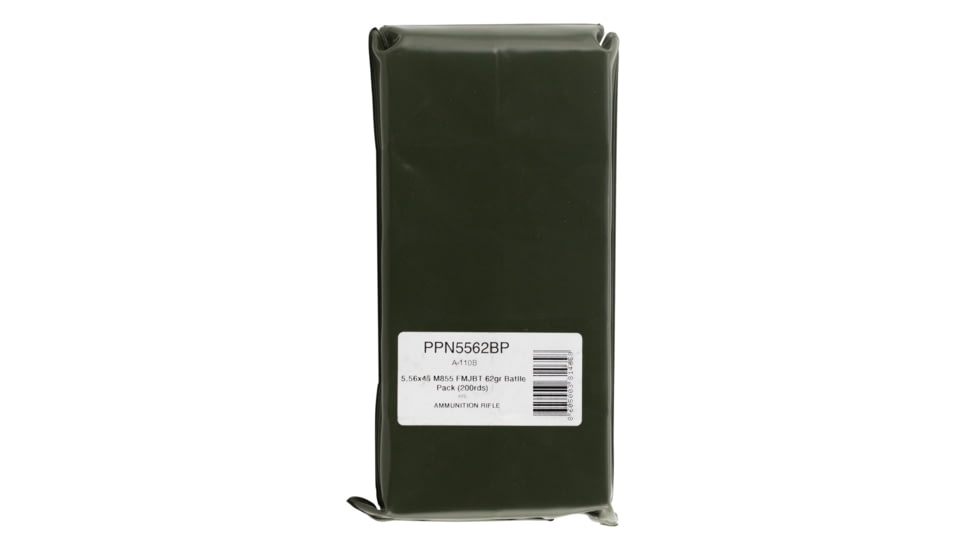 PPU PPN5562BP Mil-Spec 5.56x45mm 62 Gr Full Metal Jacket Boat Tail FMJBT 200
