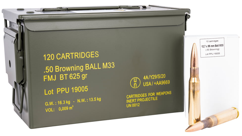 PPU PPRM50M Rangemaster 50 BMG 625 Gr Full Metal Jacket FMJ 120 Bx