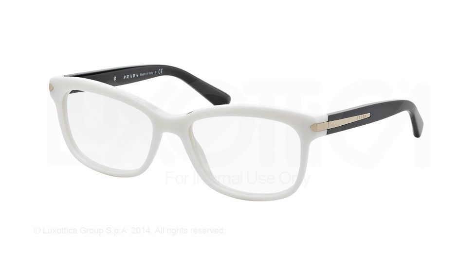 Prada ARROW PR10RV Single Vision Prescription Eyeglasses 7S31O1-53 - Ivory Frame