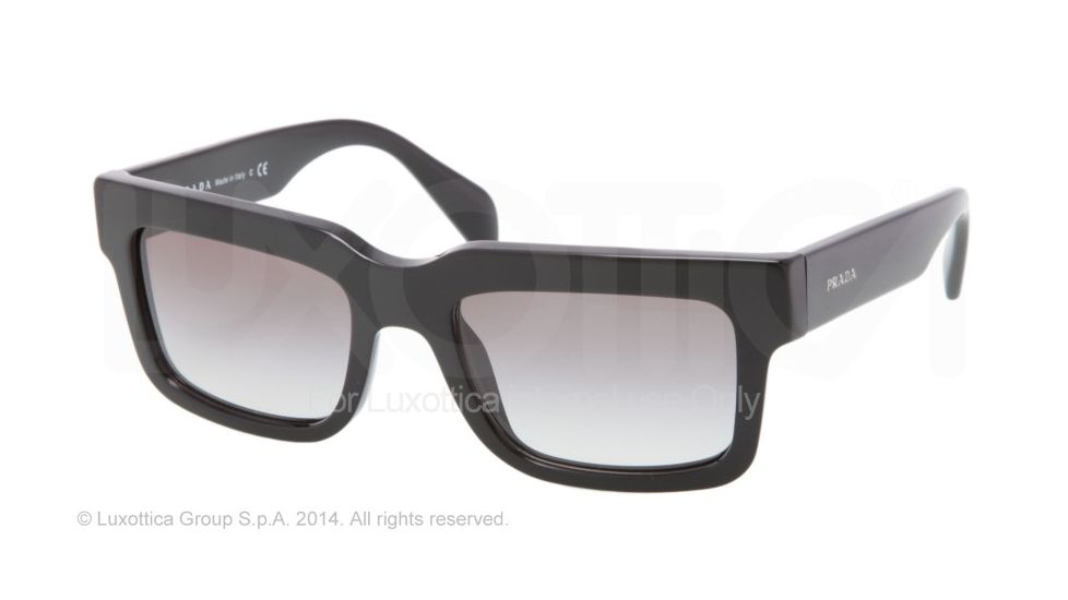 Prada CAST PR01QS Bifocal Prescription Sunglasses PR01QS-1AB0A7-52 - Lens Diameter 52 mm, Frame Color Black
