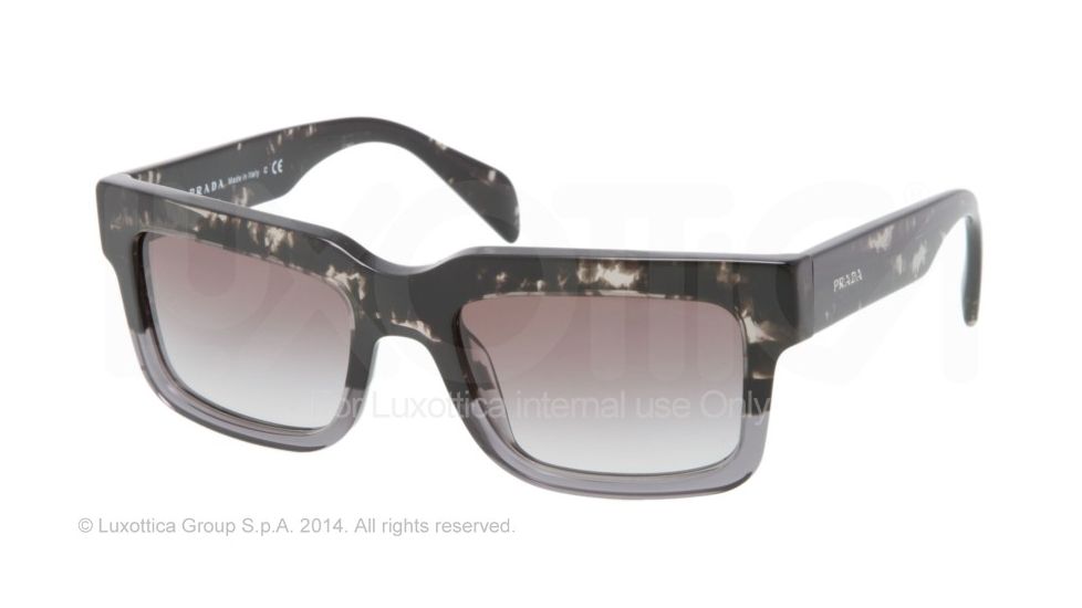 Prada CAST PR01QS Bifocal Prescription Sunglasses PR01QS-DG70A7-52 - Lens Diameter 52 mm, Frame Color Spotted Black On Grey